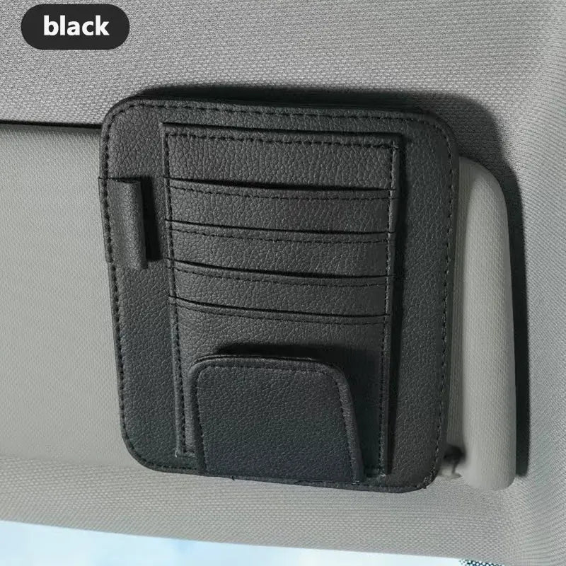 Car Sun Visor Bill Pen Business Card Holder CD Organizer Storage Box Sunglasses Clip Stowing Tidying Car Accessories