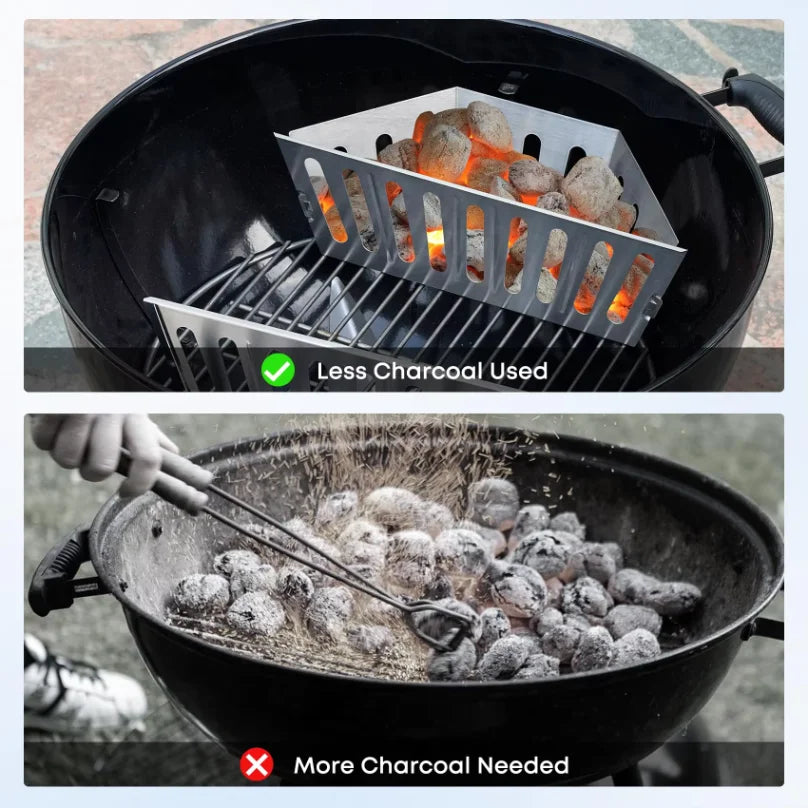 BBQ Stainless Steel Charcoal Basket for Weber Char-Basket Charcoal Holders Compatible with Weber 22 inch Charcoal Container
