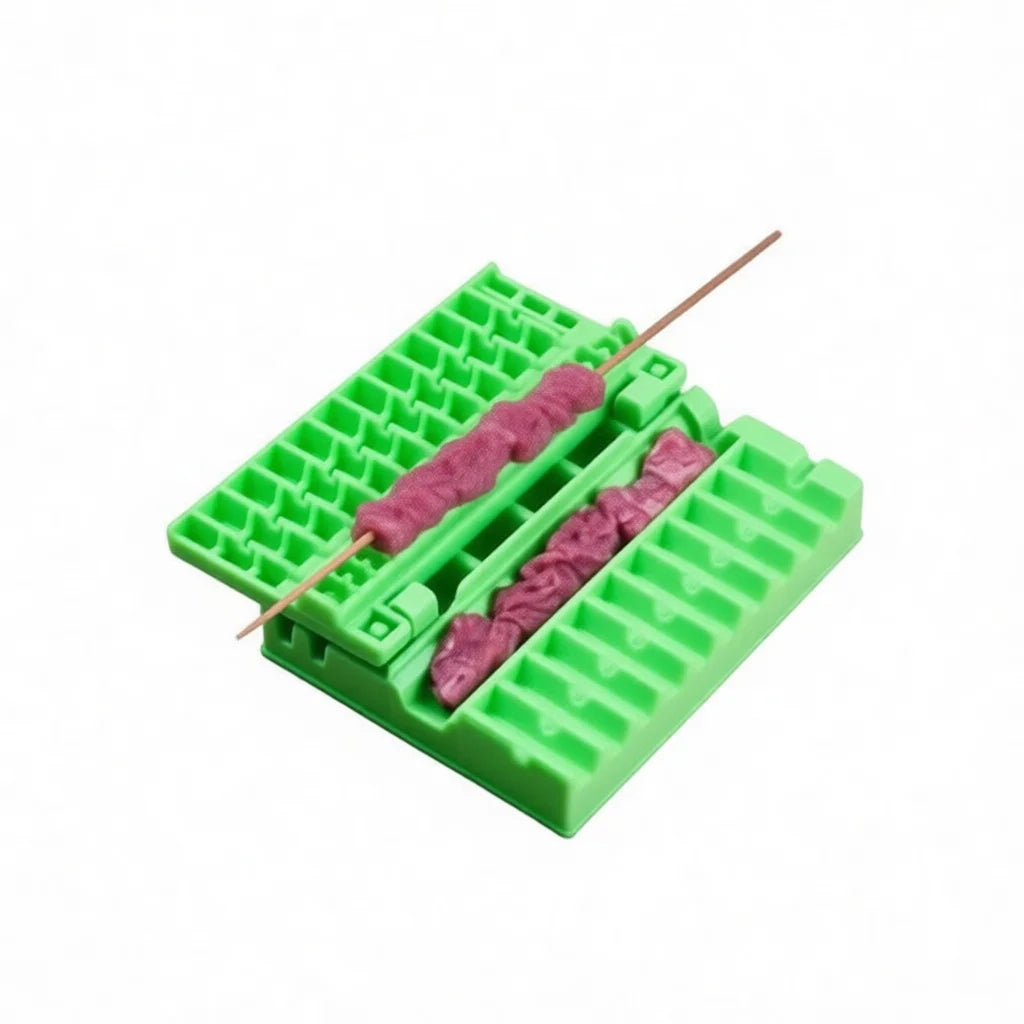 Portable Meat Skewer Tool Manual Barbecue Kebab Device Household Kitchen Gadget Fast Outdoor Picnic Food Processor