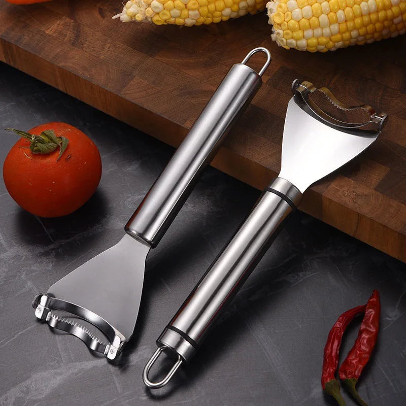 1/2High Quality Pieces Kitchen Corn Peeling Artifact Stainless Steel Corn Planer Household Cutting Corn Knife Manual