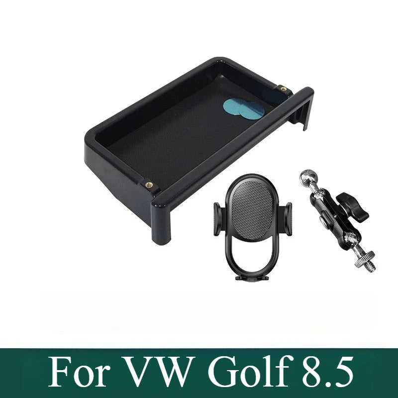For VW Golf 8.5 2025 2026 Screen Rear Storage Box with Phone Holder Practical In-Car Organizer Dashboard Accessories