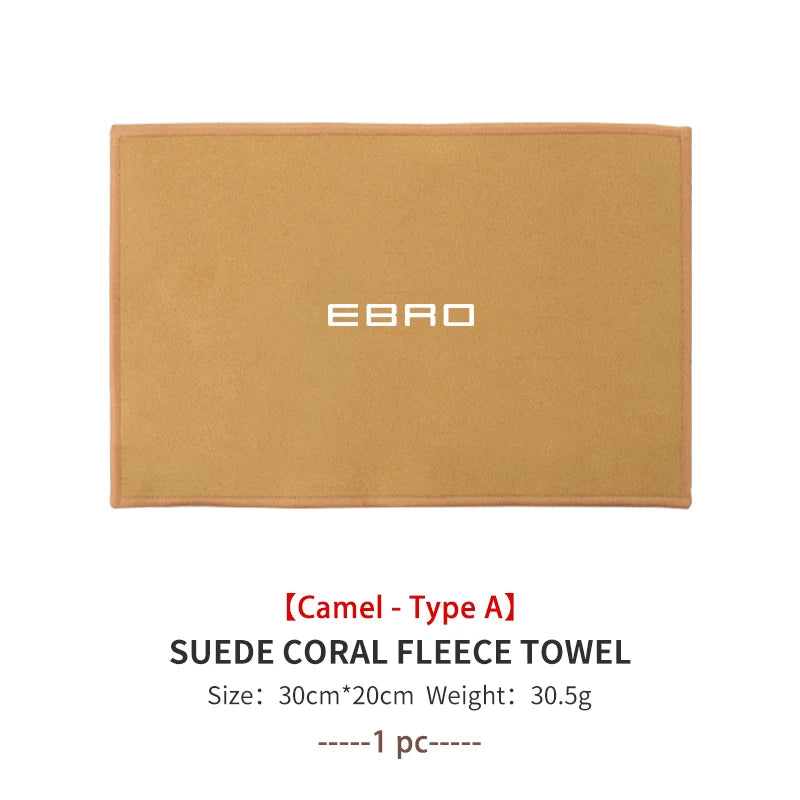 For Ebro Car Logo Wash Clean Towel Microfiber Cleaning Drying Clothl S400 S700 S800 2025 2026