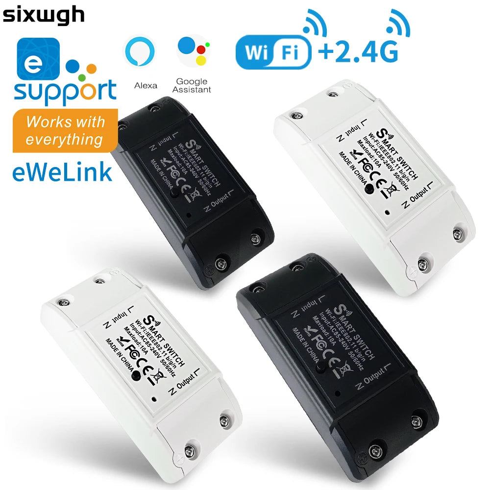 WiFi eWeLink Smart switch Timer switch circuit breaker support RF2.4G remote control works with ALexar Google home vioce control