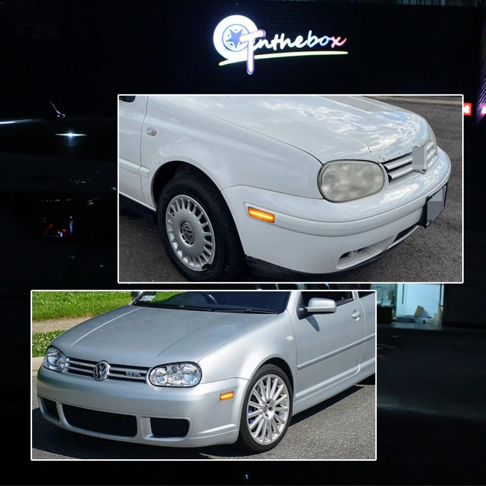 For VW Volkswagen MK4 Golf GTI R32 Jetta Cabrio Car LED Front Fender Side Marker Lights Turn Signal Lights Parking Lights 12V