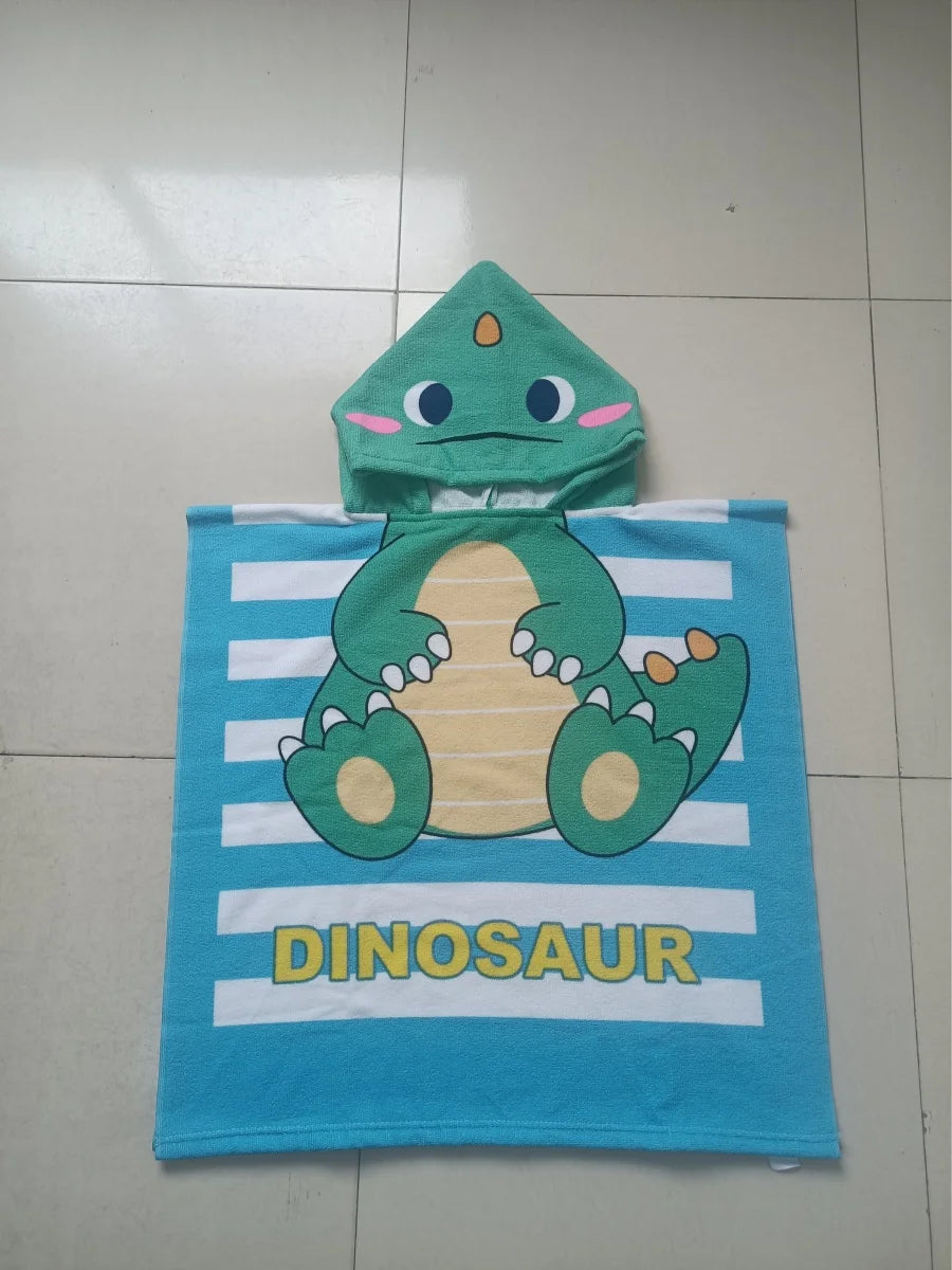 Kids Boys 1-5 Years Old Bathrobe Newborn Towel for  Dinosaur  Dress Up Kids Poncho Cape Kids Beach Towel Poncho Hooded Baby