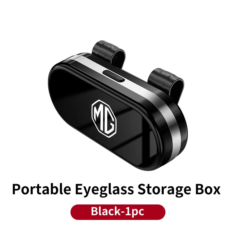 Car Visor Sunglass Storage Case Glasses Holder Box Card Clip Accessories For Morris Garages MG 6 3 5 7 TF ZR ZS HS GS GT Hector