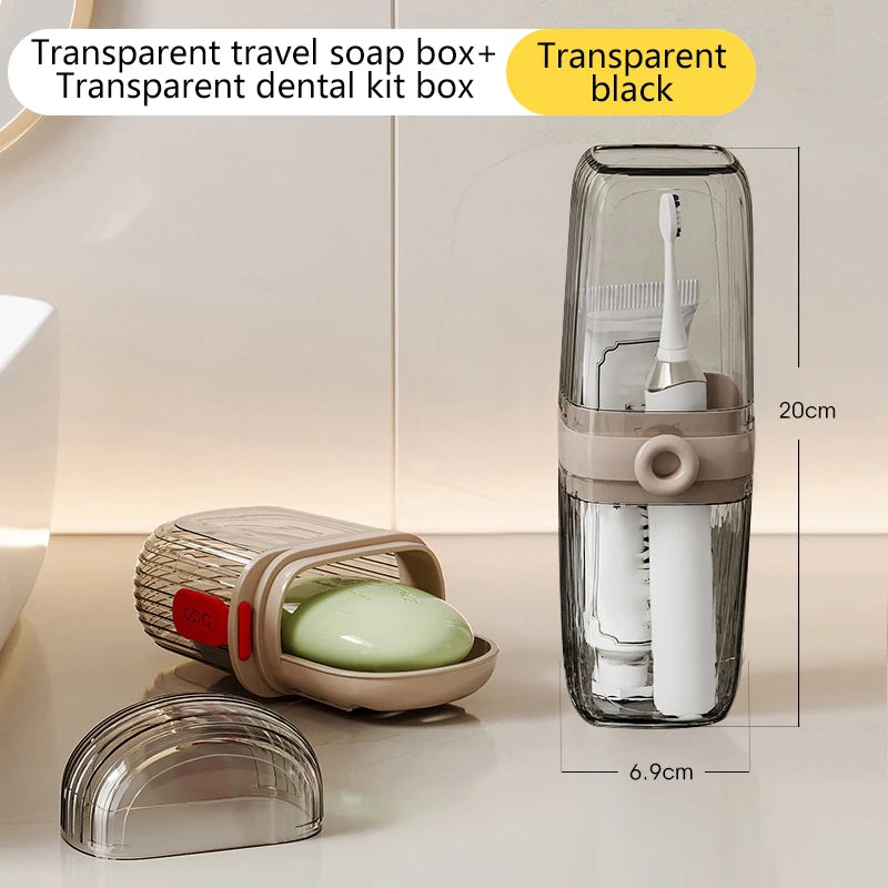 1 Set Portable Plastic Soap Case Toothbrush Storage Box For Travel Container Dish Tray Toiletry Set Travel Supplies