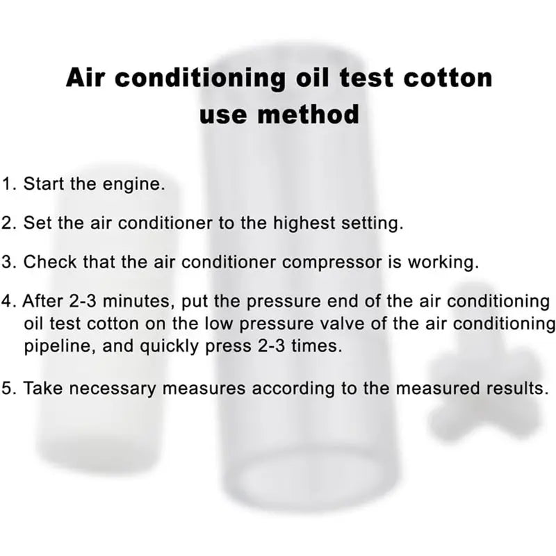 Premium-20PCS Car Aircon Oil Checker Refrigerant Oil Analyzer AC Oil Teste R134A Refrigeration Oil Level Checker