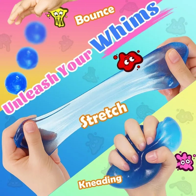 New Stress Relief Toys Old Man Liquid Squishy Transparent Crystal Slime Fluffy Foam Putty Kids Safe Bouncy Stretchy Color Slime
