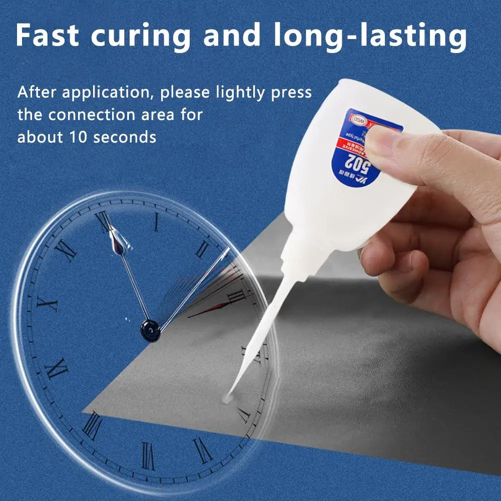 502 Super Glue Instant Quick-drying Cyanoacrylate Adhesive Leather Rubber Wood Metal Strong Liquid Glue Tool