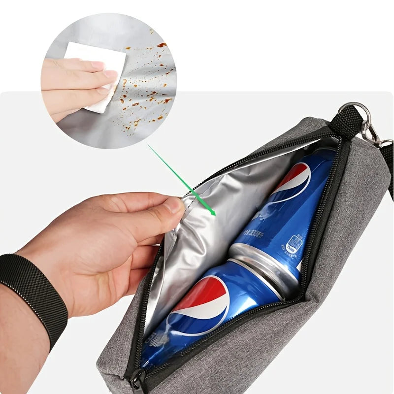 1Pc Cylindrical Portable Insulated Cooler Bag For Golf Camping Cycling Picnic Cans Beer Water Bottle Outdoor Storage Handbag NEW