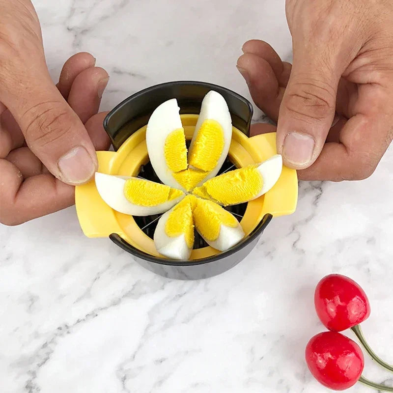 3 in 1 Kitchen Egg Tool Set Multifunctional Egg Slicer Cutter Divider for Hard Boiled Eggs