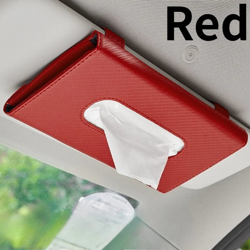 1PC Car Tissue Holder,Sun Visor Napkin Box,Comes with tissue paper.Suitable for All Vehicle Models,car accessories,tissue holder