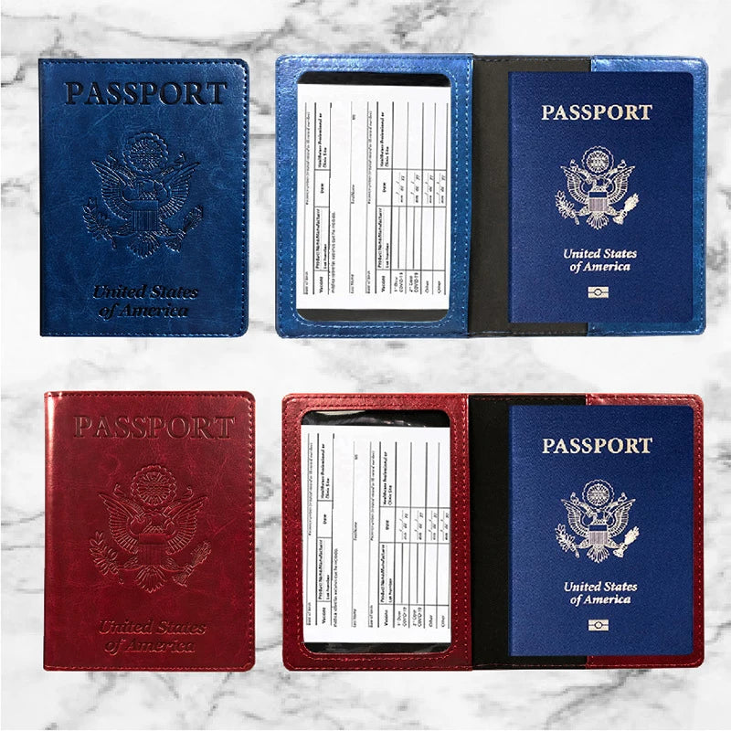 Travel Passport Cover Card Protector Women Men Embossing Travel ID&Document Passport Holder Business PU Leather Wallet Case NEW