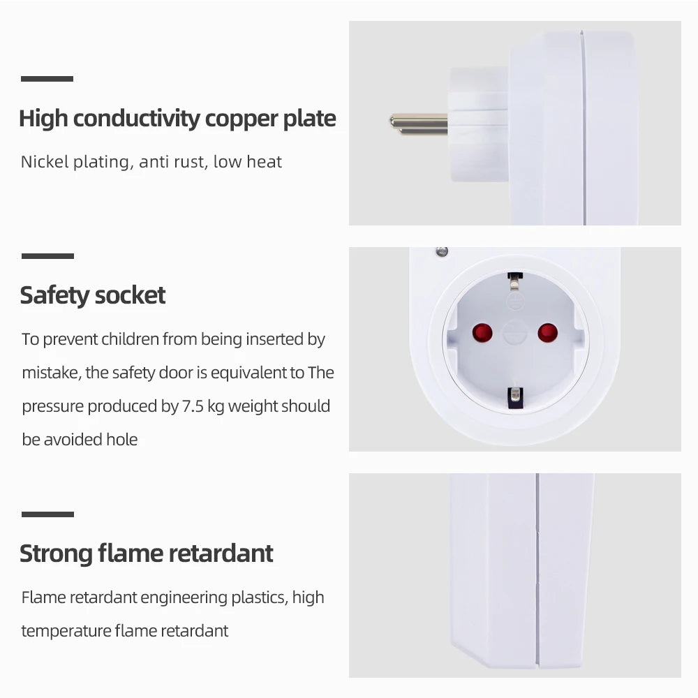 TM02 Electronic Digital Timer Kitchen Timer Socket Outlet 230V 110V 12/24 Hour Cyclic Outlet Programmable Timing EU FR US Plug