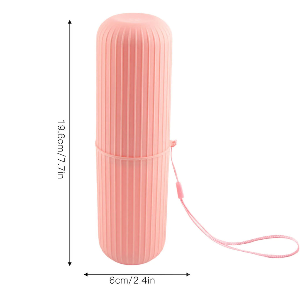 Travel Toothbrush Case Carrier Portable PP Slip Resistant Travel Toothbrush Cup with Cover