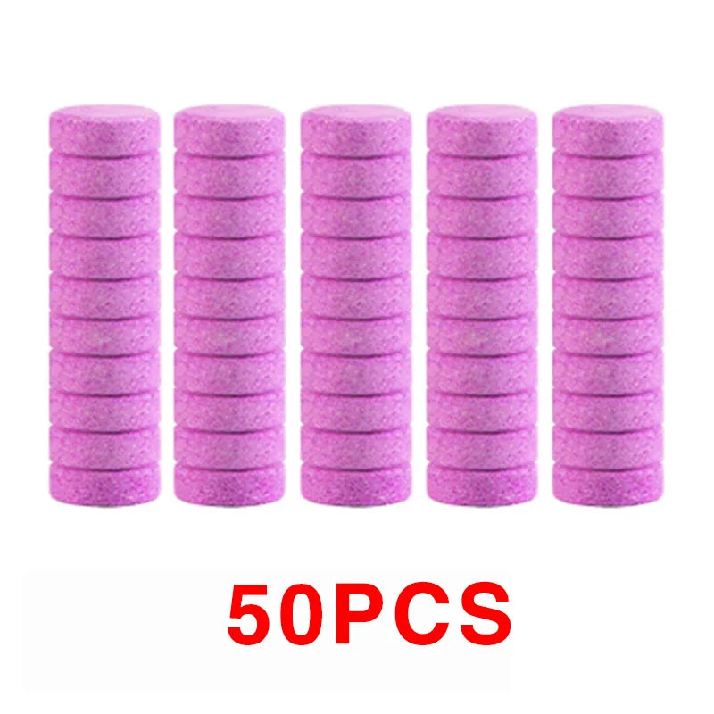 Car Tablet Windscreen Cleaner Effervescent Window Solid Cleaning Automobile  Glass Wiper Washing Tablets Dust Remover Pink