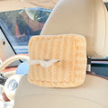 NEW Car tissue box cute car tissue box plush striped car hanging paper box multifunction DIY car hanging tissue box
