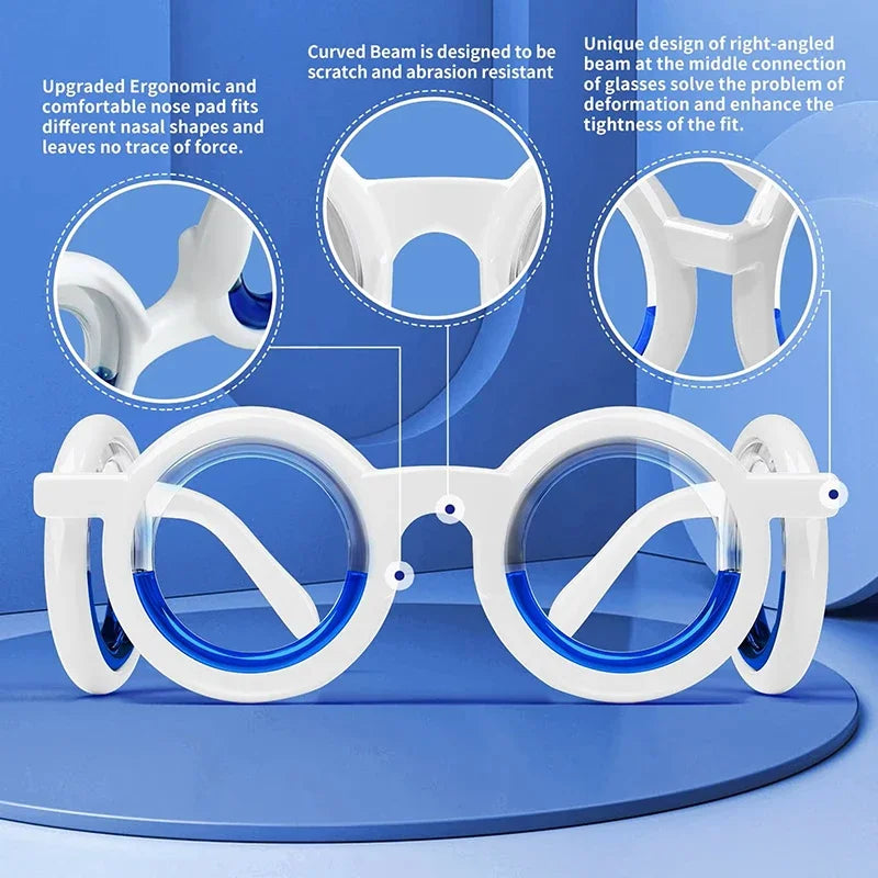 Portable Lensless Motion Sickness Glasses Lightweight Anti-Vertigo Eyewear with Liquid Ring for Travel Sea Sickness Relief