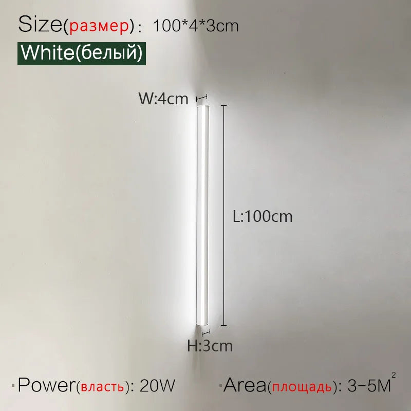 Living room sofa background wall lamp aisle bedroom bedside wall lamp minimalist ceiling lamp light luxury long strip wall lamp