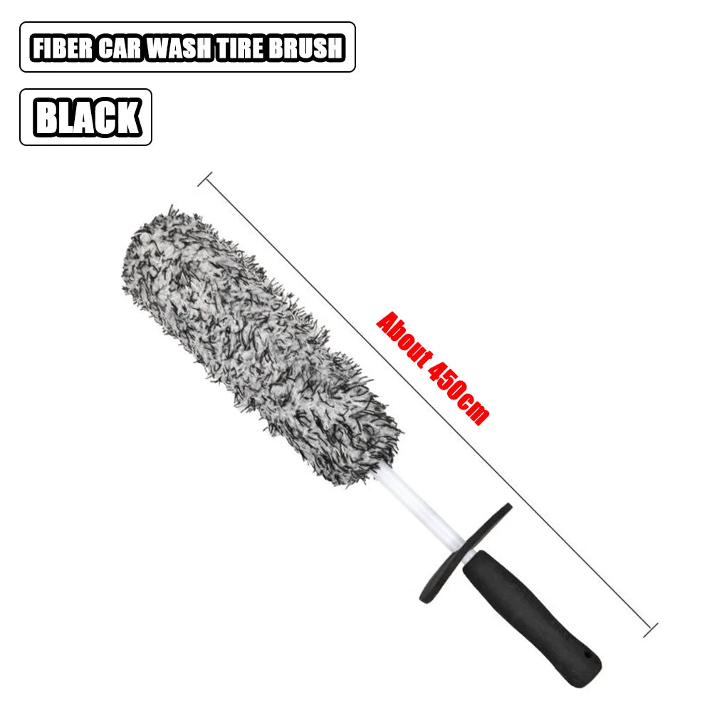 Car Wash Super Brush Microfiber Premium Wheels Brush Non-Slip soft Handle Easy To Cleaning car wheel Spokes Car Accessories