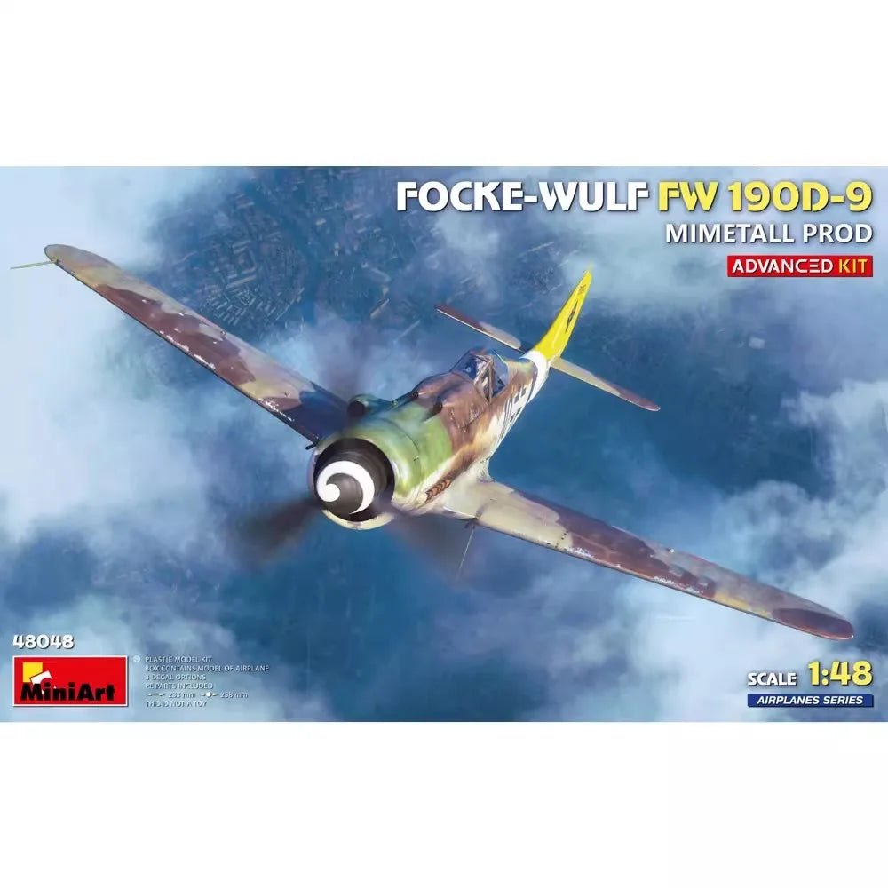Miniart 48048 1/48 Fw 190D-9 Fighter Model Kit Advanced German Aircraft Highly Detailed Assembly Kit Military Hobby Collection