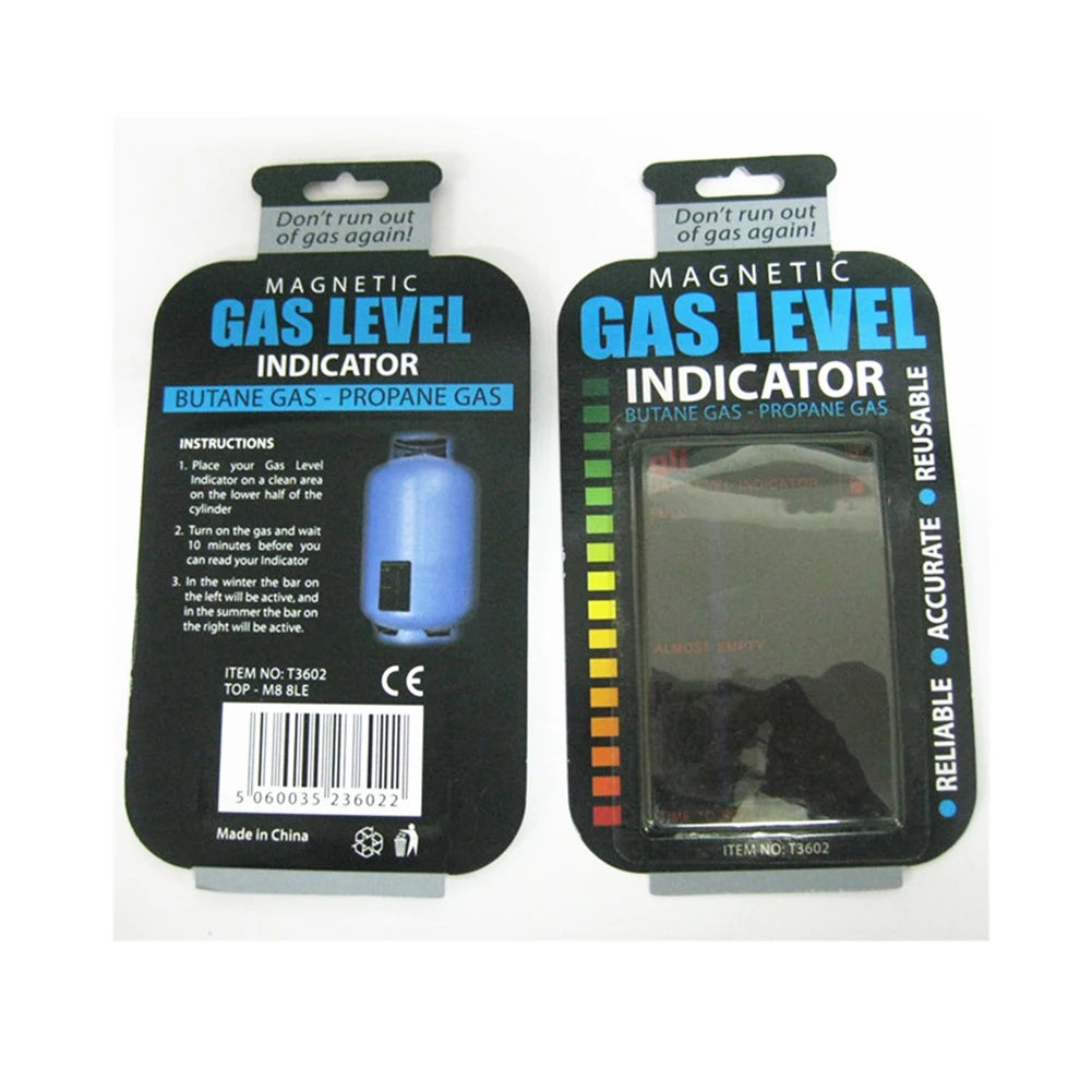A76I-Magnetic Gas Cylinder Tool Gas Level Indicator Propane Butane LPG Fuel Gauge Caravan Bottle Temperature Measuring