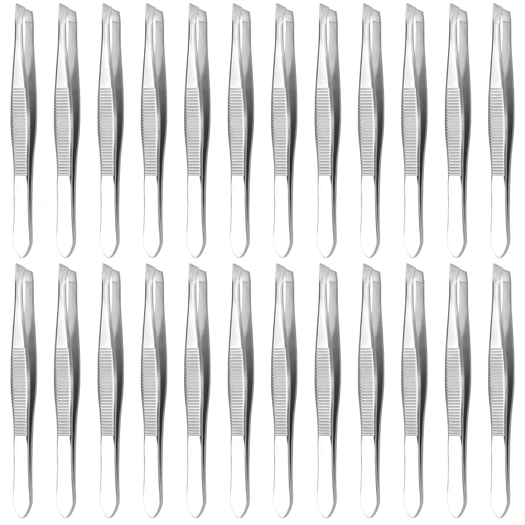 1/11/24 Pcs Tweezers Bulk Pack Stainless Steel Bulk Tweezers Designed for Effortless Eyebrow Plucking Remove Beard Makeup Tools