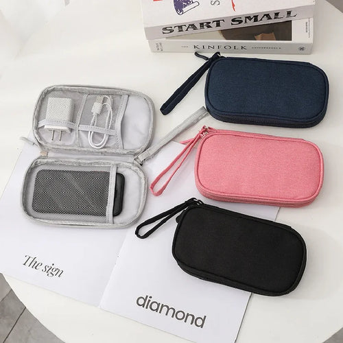 1 New Data Cable storage Bag Travel Storage Bag Portable Waterproof Double-layer Storage Bag Wire Storage Box