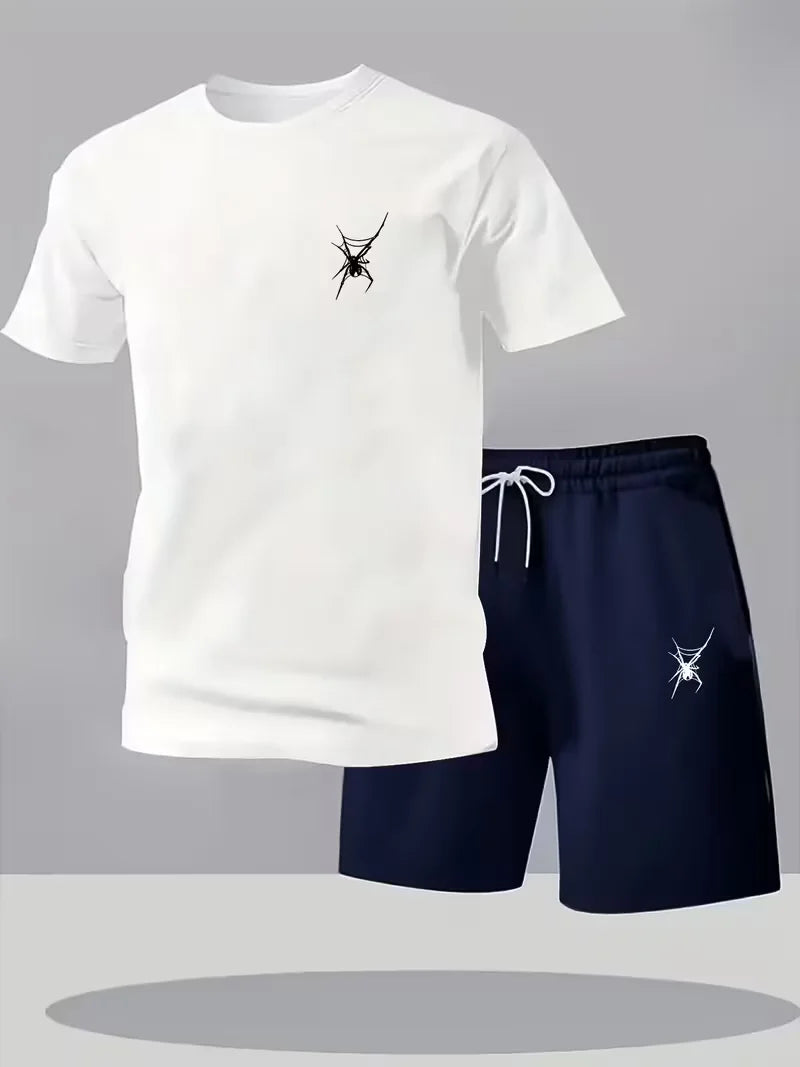 New Street Trendy Men's Summer Breathable Sportswear Short Sleeve Shorts Lightweight Quick Drying Comfortable Fashionable Sports