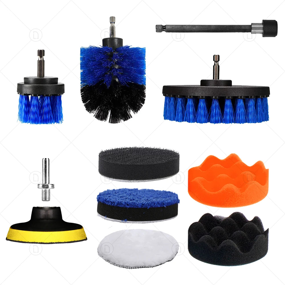 Drill Brush Attachments Set Polish Sponge Power Scrubber Brush All Purpose Clean For Grout Tiles Sinks Bathtub Bathroom Kitchen