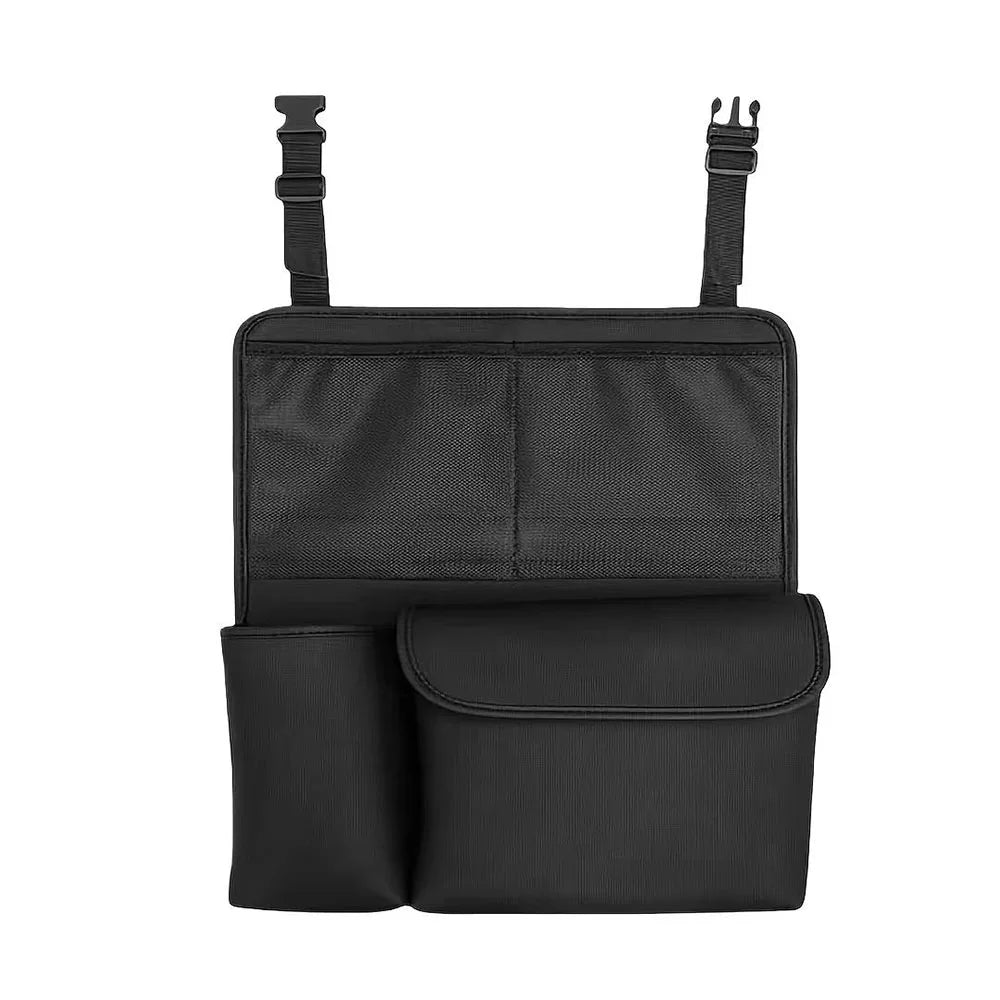 Car Seat Back Storage Bag Multifunctional Leather Car Backseat Organizer Wear Resistant Car Seat Back Storage Bag Cup Holder