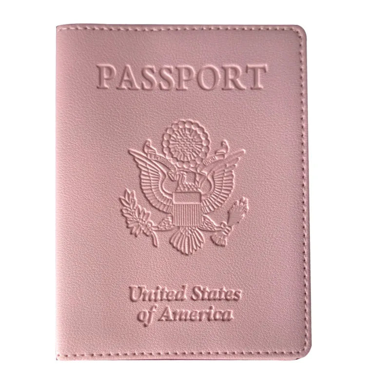 Leather Passport Holder Wallet RFID Blocking Card Case Travel Essentials International Travel Accessory
