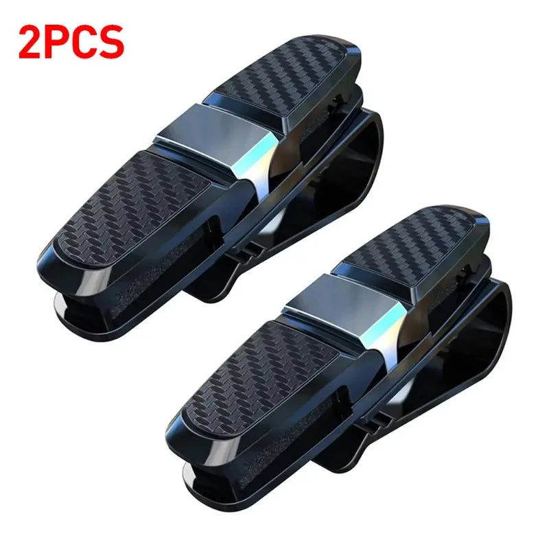 Universal Auto Sun Visor Glasses Box Sunglasses Clip Card Ticket Document Holder Stand Fastener Case Eyeglasses Car Accessories