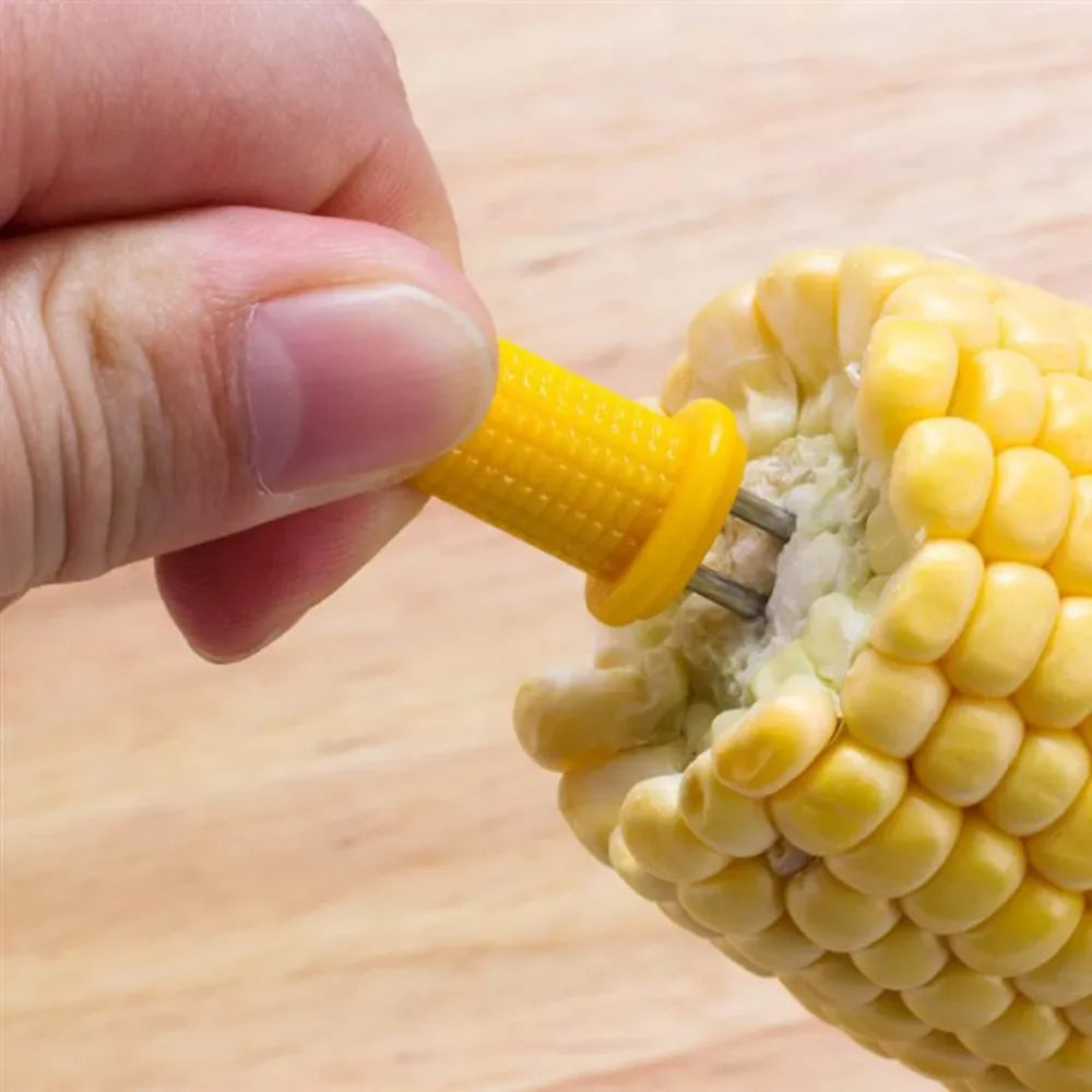 5/10/20Pcs Corn Holders BBQ Stainless Steel Fruit Double Corn Forks Anti Scalding Corn Outdoor Camping Barbecue Tool Accessories