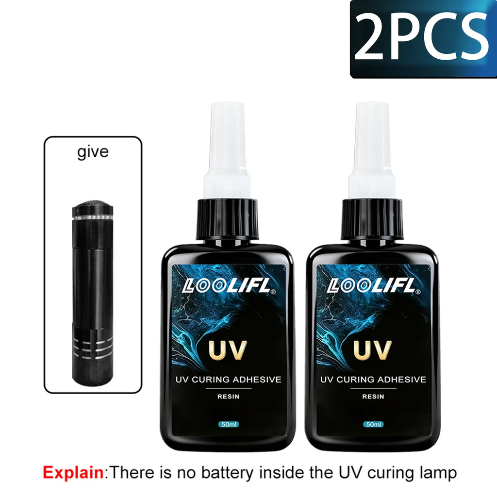 UV Resin Clear Hard Upgraded Crystal Clear Epoxy Resin Up Premixed UV Curing Adhesive Cure for Craft DIY Glass Jewelry Making