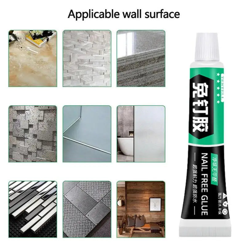 No More Nails Invisible White Instant Grab Adhesive Glue Multifunctional And Universal Super Glue For Paper Ceramic Metal Stone