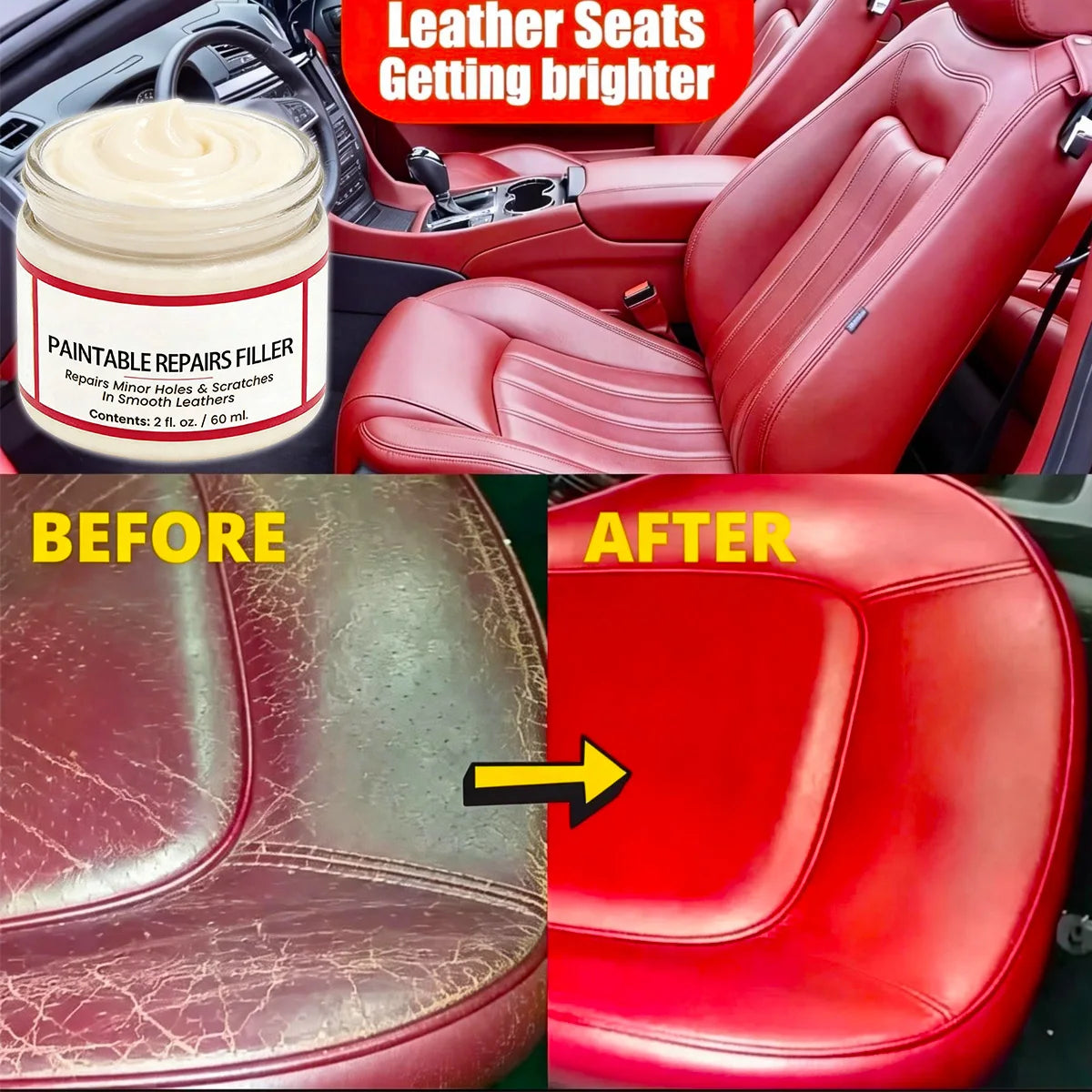 Multifunctional Leather Care Polish for Car Interior & Household