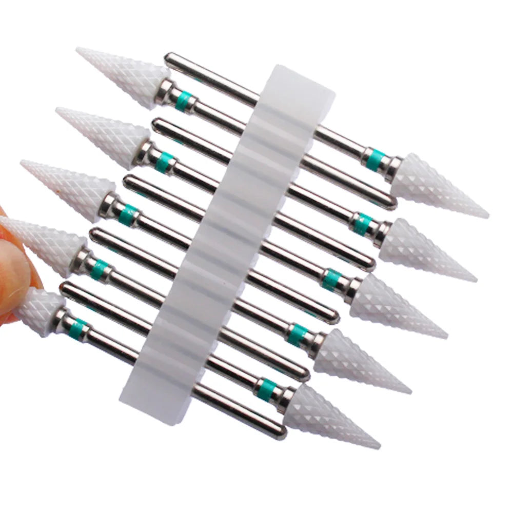 10pc Carbide Manicure Cutters Set Nail Drill Bits Gel Polish Remover Cutter Ceramic Strawberries for Nails Electric Files Tools