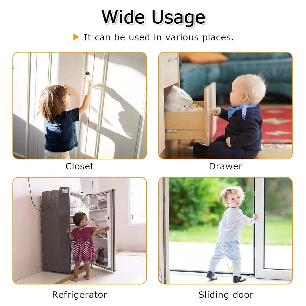 Window Children Protection  Safety With Metal Key or Coded Lock Refrigerator Lock Cabinet Locks Digital Password