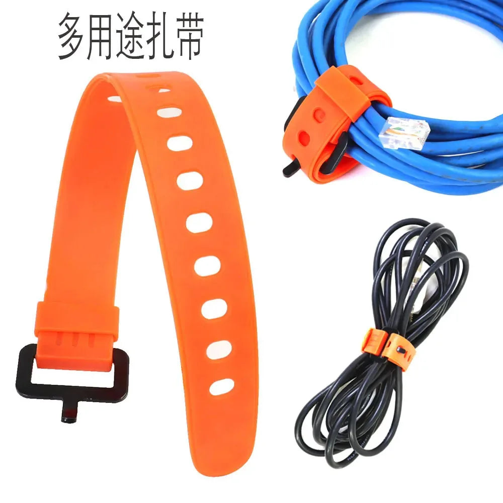 1PC Travel Tied Belt Durable Rubber Cargo Tie Down Luggage Lash Belt Strap Camping Hiking Cargo Storage Belt Buckle