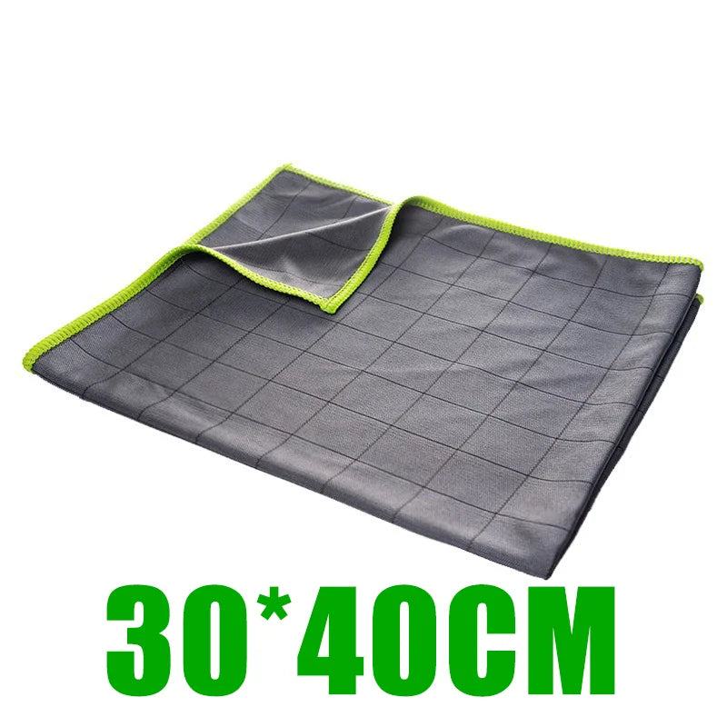 Carbon Fiber Car Cleaning Towel Lint-Free Streak-Free Soft Drying Cloth for Auto Detailing Multifunctional Window Glass Wash Rag