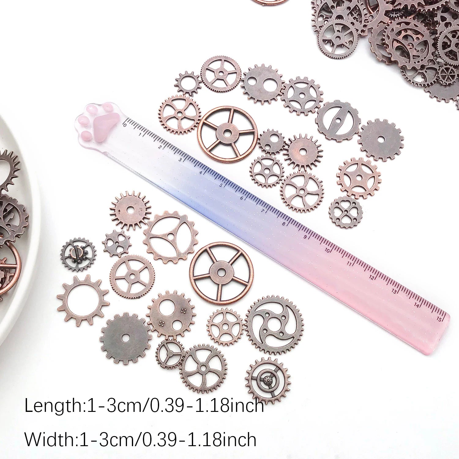 1 Bag Random Assorted Steampunk Zinc Alloy Gear DIY Pendants, Jewelry Craft Findings & Supplies.