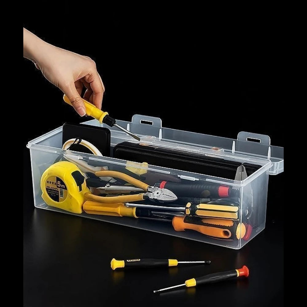 Portable Hardware Organizer Cases Lightweight Multi Grid Design Practical Storage Boxes for Screws Wrenches Home Arrangement