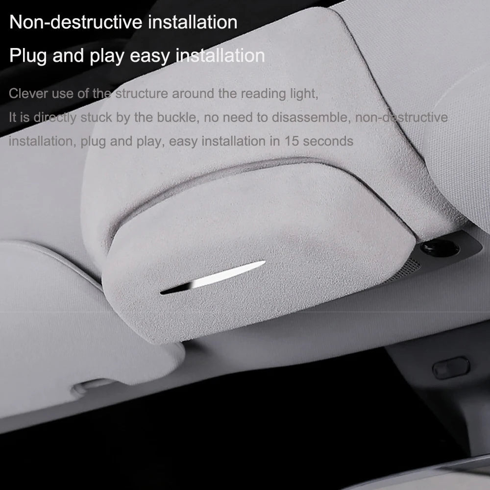 Car Glasses Holder Case Sunglasses Storage Box for Tesla Model 3 Model Y Auto Interior Accessories 2017-2025 Glasses Case