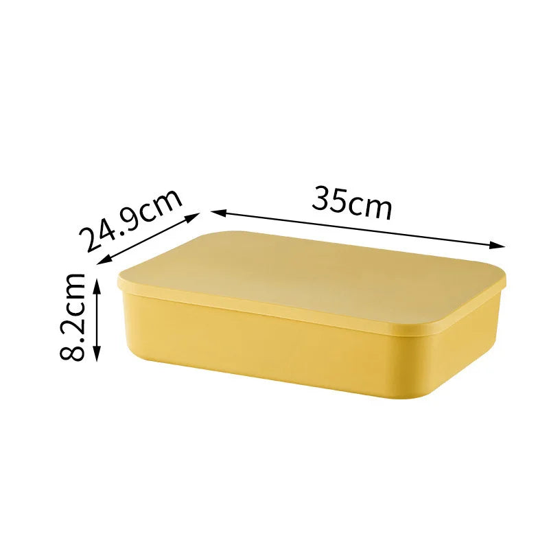 Colorful Plastic Organizers Storage Box With Lid For Toys Underwear Sock Jewelry Lipstick Container Stackable Baskets Bins