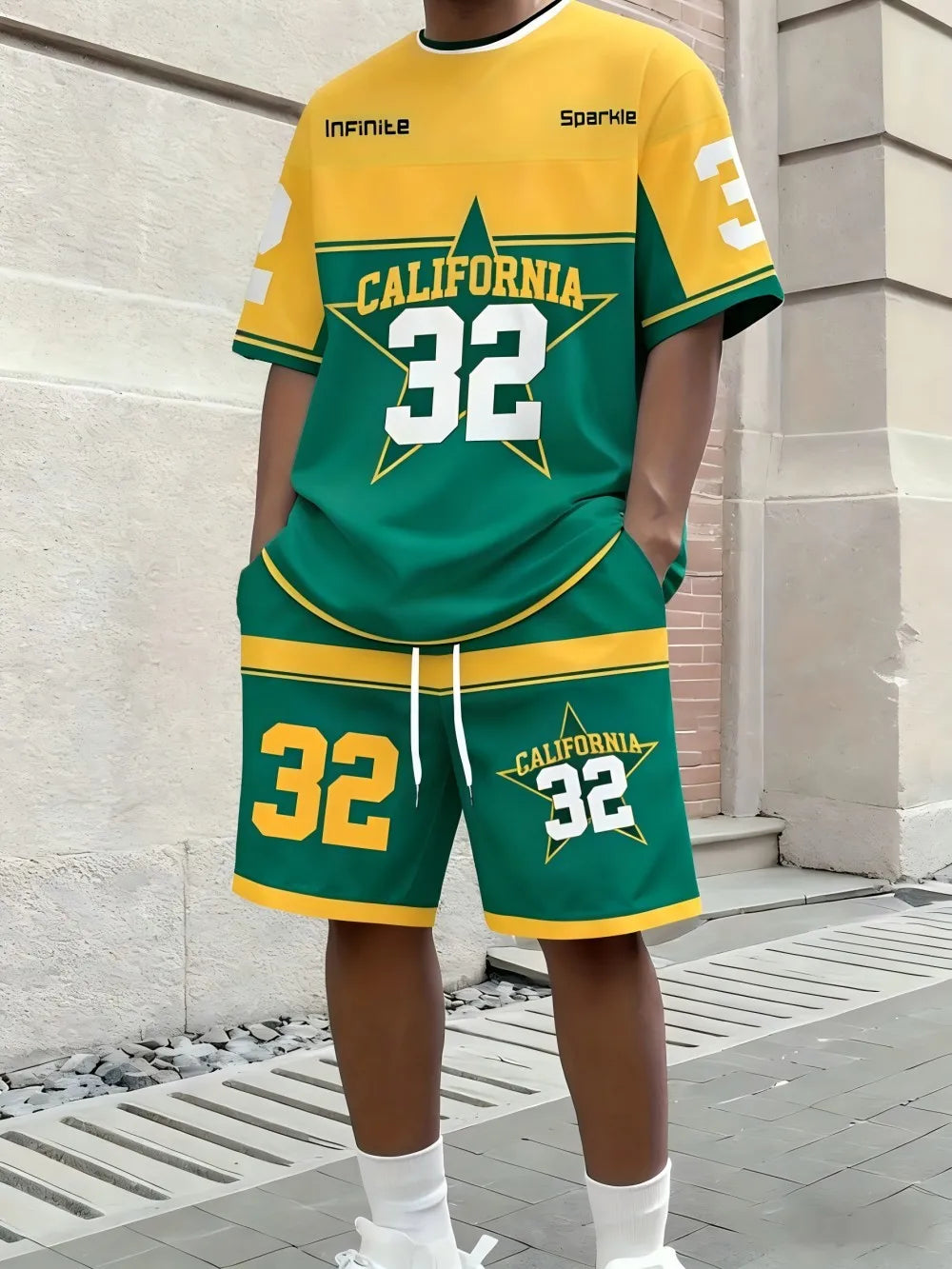 2026 Summer New Men's Short-Sleeved Shorts Set - Street Casual Fashion Comfortable Soft 3D Digital Pattern Printing