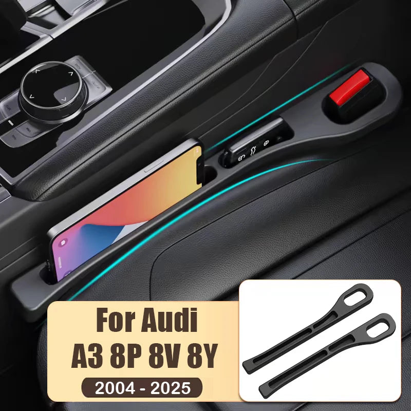 For Audi A3 8P 8V 8Y S3 RS3 2004 - 2017 2018 2019 2020 2021 2022 2023 2024 2025 Car Seat Crevice Filler Storage Box Accessories