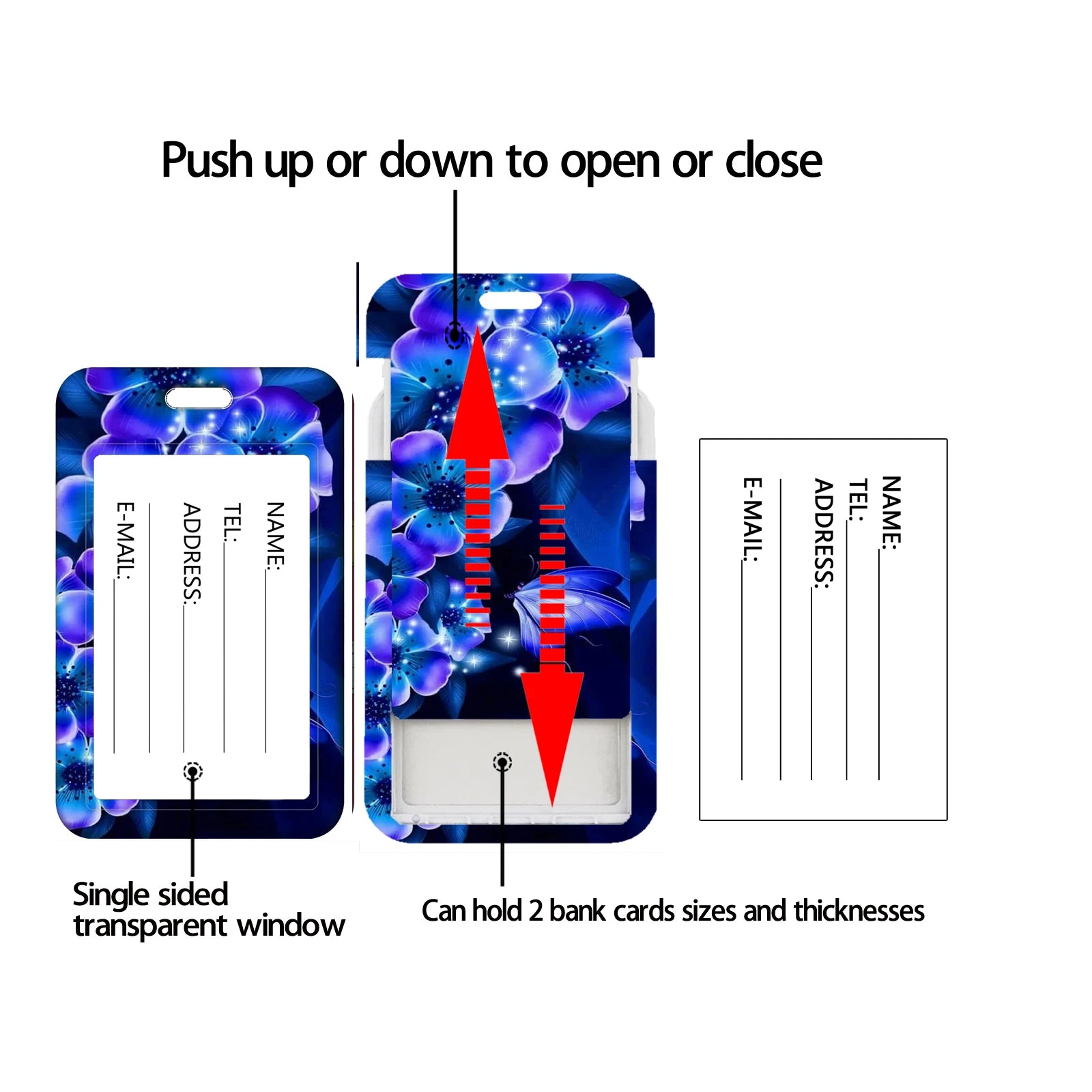 HOT SALE Artistic Flowers Business Luggage Tag Travel Women Men Suitcase Address Label Luggage Boarding Case Name ID Label Durab