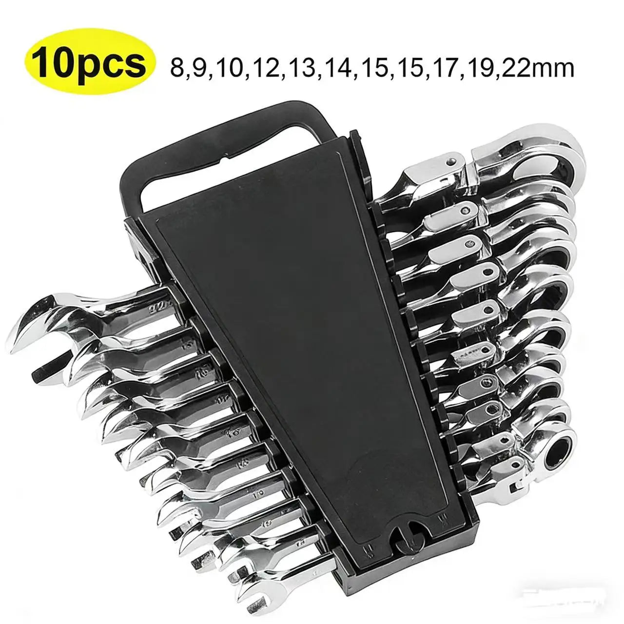 Ratchet Wrench of Keys Spanner Set Hand Tool 72-Tooth Ratcheting Flexible Head Mirror Finish for Car Repair Tools